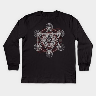 Occult Sacred Geometry Sigil Magick Symbol Kids Long Sleeve T-Shirt